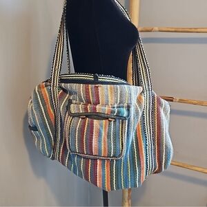 Vintage Handmade woolen duffle bag